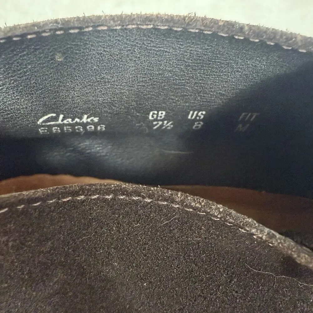 Clarks Originals Desert Trek Brown Suede Men’s Boots Shoes Moc Toe Crepe Sole 8